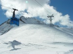 Gondola koja ide na vrh Šunta Roca i pogled na izlaznu stanicu