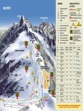 Mapa glečerskog skijališta sa legendom