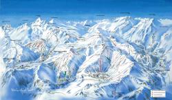 Mapa ski centra Les Sybelles