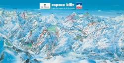 Mapa ski centra Espace Killy