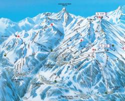 Mapa skijališta Courchevel